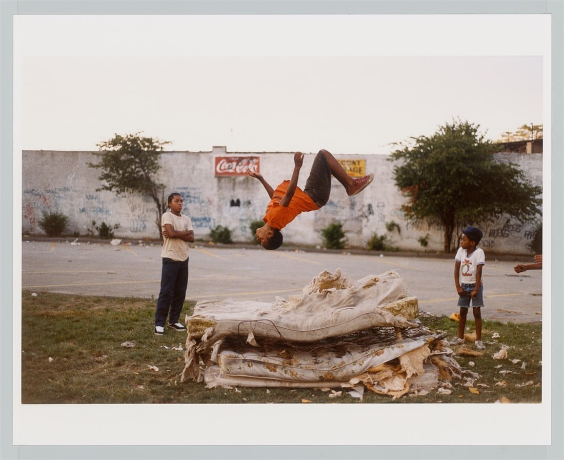 Jamel Shabazz. Flying High, Brooklyn, NYC. 1982 - 3