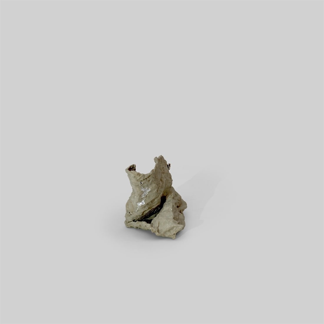 Hermann Glöckner. Stanniolknitterung. 1959: Hermann Glöckner (Cotta near Dresden 1889 – 1987 Berlin). Stanniolknitterung. 1959 Tinfoil, dipped in plaster. 11,2 × 14,8 × 9,5 cm
