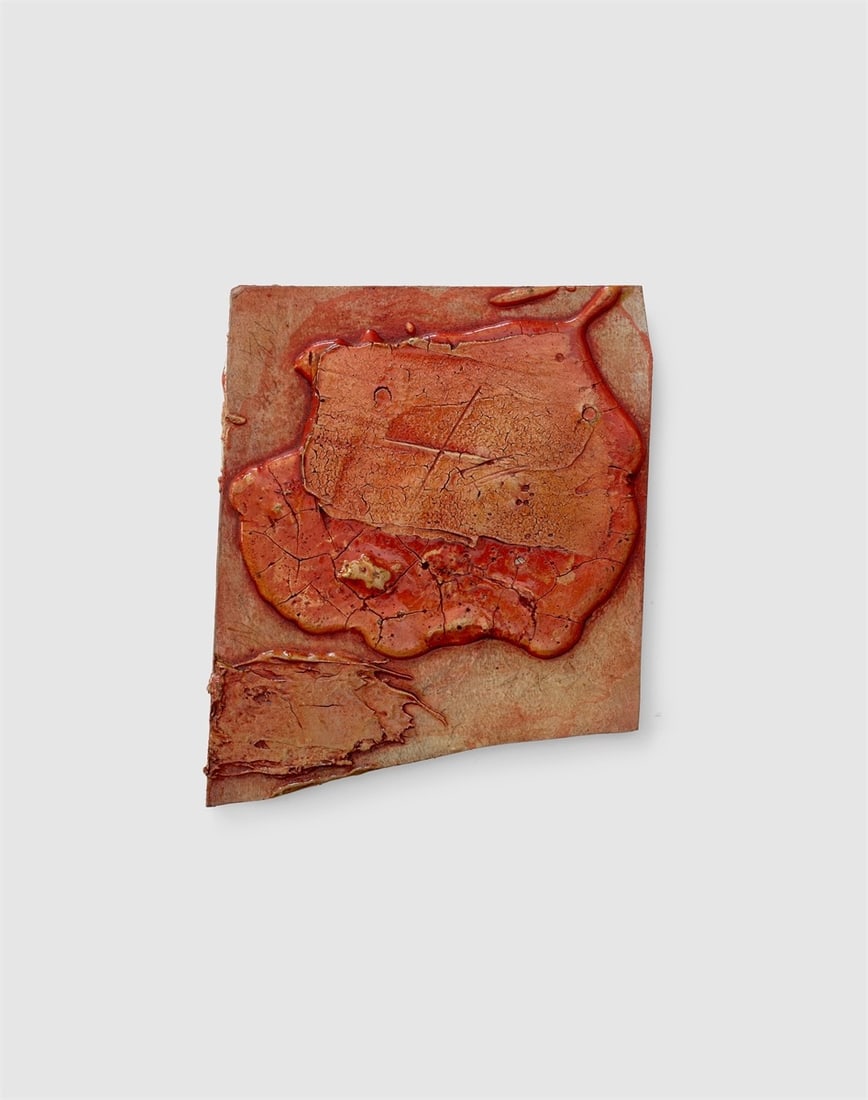 Hermann Glöckner. Amorphe Strukturen in Lack. 1965: Hermann Glöckner (Cotta near Dresden 1889 – 1987 Berlin). Amorphe Strukturen in Lack. 1965 Lacquer, colourant and pencil on glass plate. 13,8 × 11 × 1,5 c