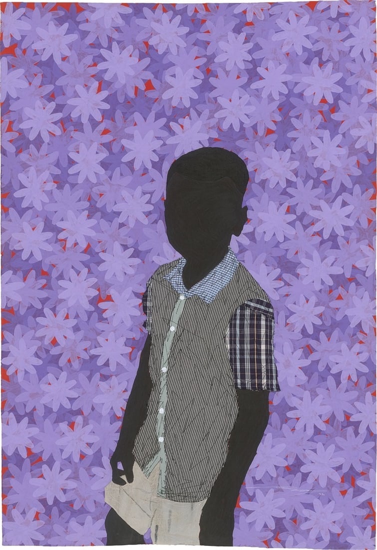 Raphael Adjetey Adjei Mayne. ”WALKING IN THE ROOM AS MYSELF”. 2022: Raphael Adjetey Adjei Mayne (Accra 1983 – lives in Cologne). ”WALKING IN THE ROOM AS MYSELF”. 2022 Acrylic, cotton fabric sewn on canvas sewn. Mounted on panel.