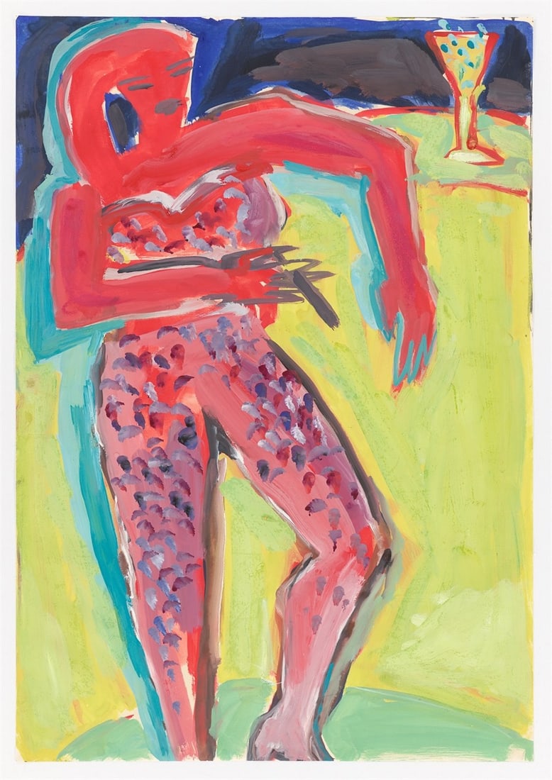 Elvira Bach. An der Bar (at the bar). 1982 - 2