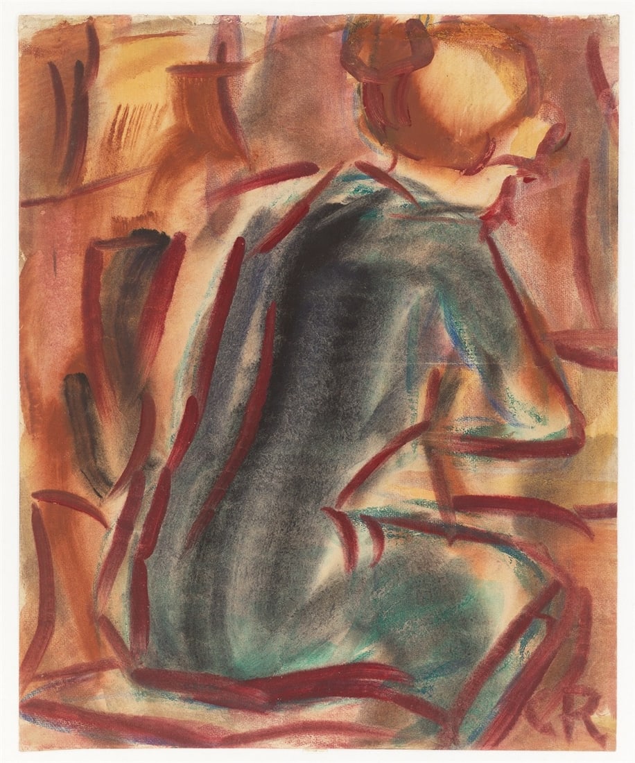 Christian Rohlfs. Seated girl, viewed from behind. - 2