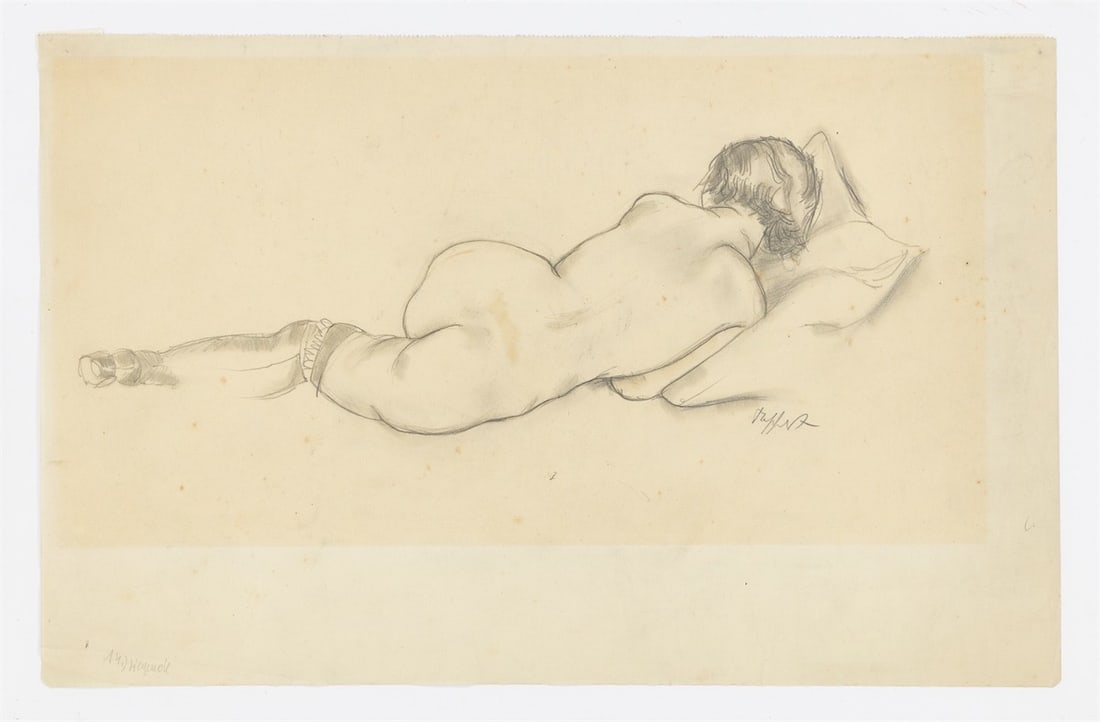 Georg Tappert. Reclining nude. 1920s - 2