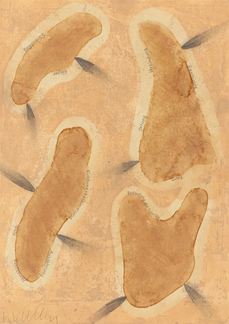 Franz Erhard Walther. Untitled. 1969: Franz Erhard Walther (Fulda 1939 – lives in Fulda). Untitled. 1969 Watercolour, gouache and pencil on paper. 29,5 × 21 cm
