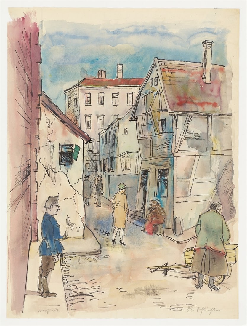 Rudolf Schlichter. ”Vorstadt”. Circa 1929/30 - 2