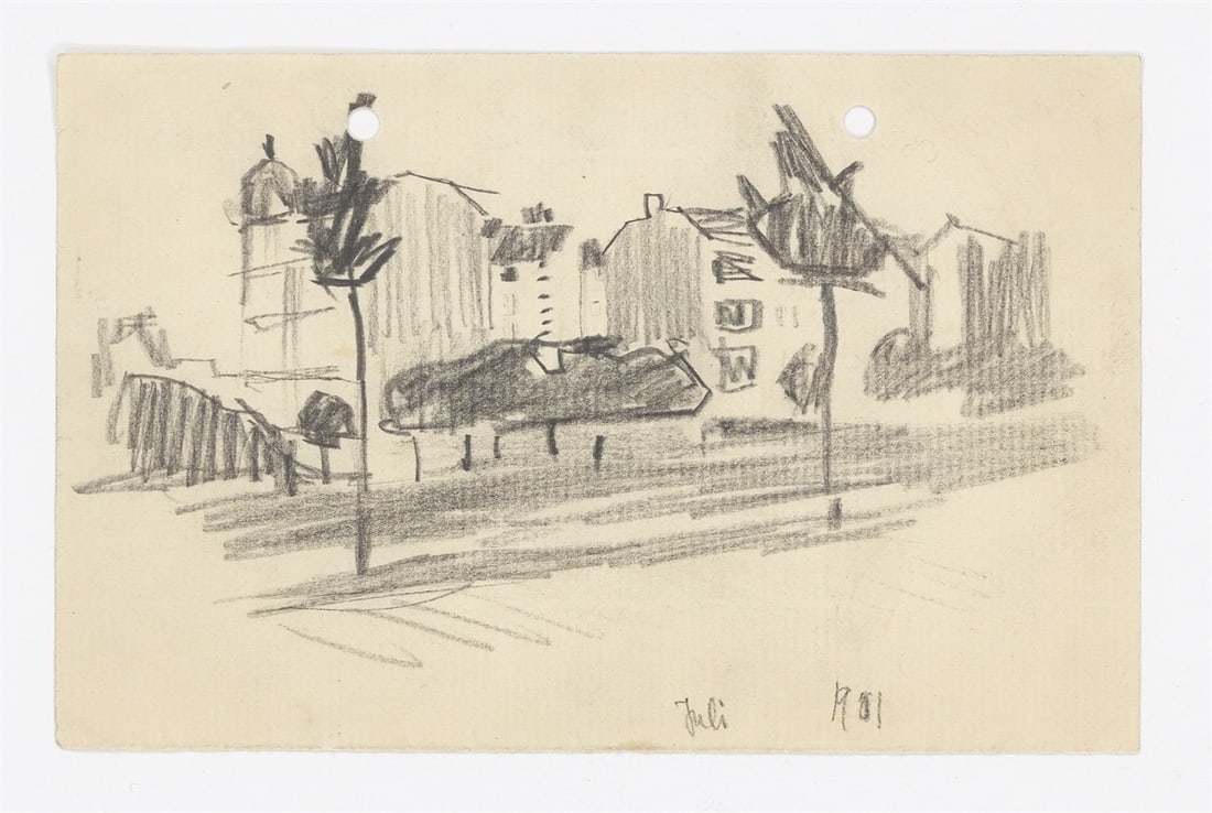 Lyonel Feininger. ”Stadthäuser, Berlin (City Houses, Berlin)”. 1901 - 2
