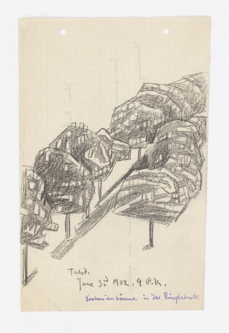 Lyonel Feininger. ”Kastanienbäume in der Ringbahnstraße”. 1902 - 2