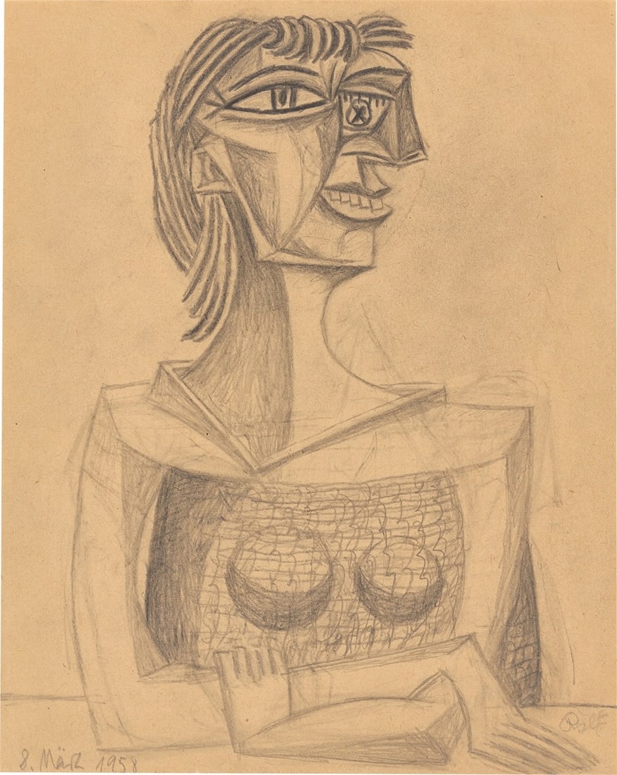 A.R. Penck. Untitled. 1958: A.R. Penck (Dresden 1939 – 2017 Zurich). Untitled. 1958 Pencil on paper. 25 × 20,3 cm (9 ⅞ × 8 in.). Dated and signed at lower edge: 8.