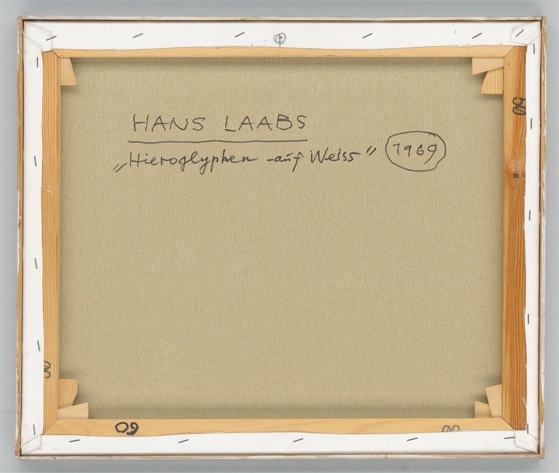Hans Laabs. ”Hieroglyphen auf Weiss”. 1969 - 3