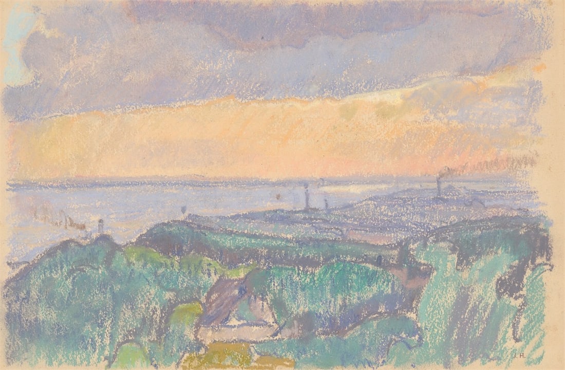 Ivo Hauptmann. Landscape on the River Elbe. Circa 1905 (1 of 4)