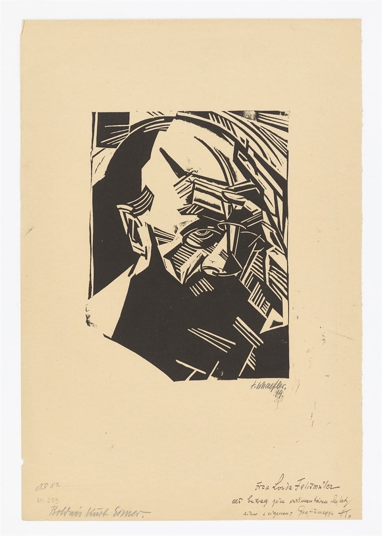 Fritz Schaefler. ”Bildnis Kurt Eisner”. 1919 - 2