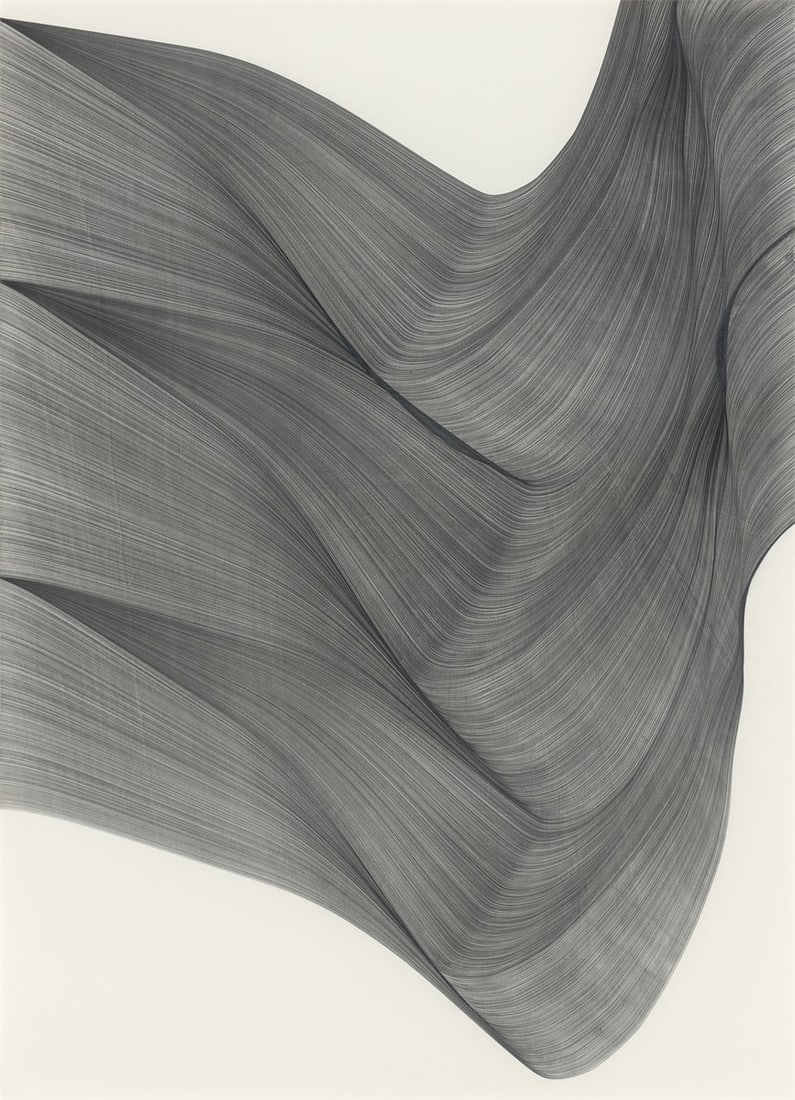 Thomas Müller. Untitled. 2018: Thomas Müller (Frankfurt am Main 1959 – lives in Stuttgart). Untitled. 2018 Pencil on Arches laid paper, in gallery frame. 160 × 115 cm (frame: