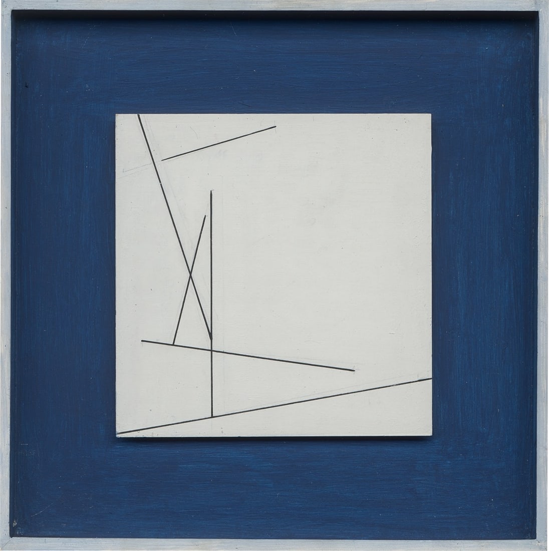 Henryk Stażewski. ”nr. 86”. 1979: Henryk Stażewski (1894 – Warsaw – 1988). ”nr. 86”. 1979 Oil on metal, in artist's frame. Mounted in object case. 20 × 20 cm