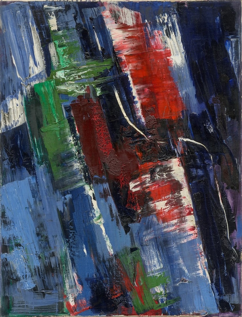 Anton Räderscheidt. ”la pluie”. 1958/59: Anton Räderscheidt (1892 – Cologne – 1970). ”la pluie”. 1958/59 Oil on canvas. 116 × 89 cm (45 ⅝ × 35 in.). Signed,