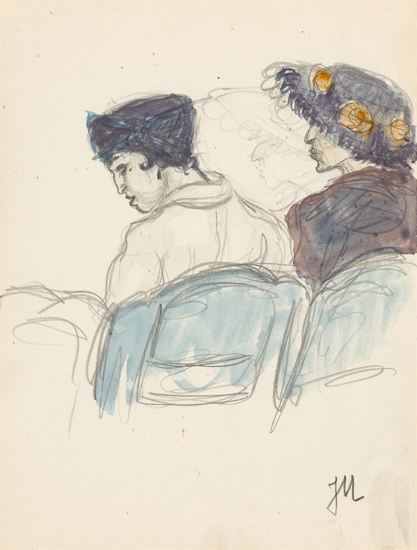 Jeanne Mammen. Untitled (Two women in the theatre). Circa 1910/14 (1 of 4)