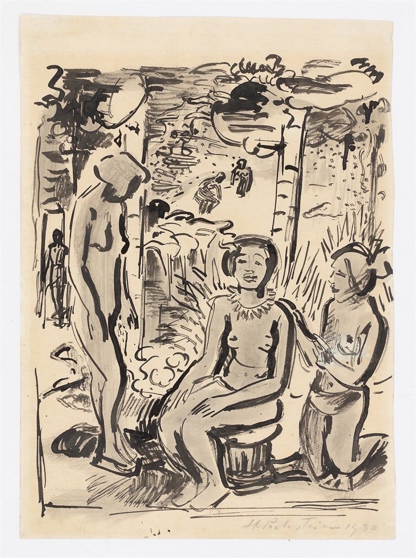 Max Pechstein. ”Drei Akte (Palau)”. 1930 - 2