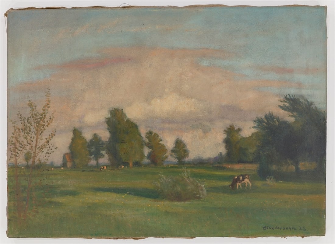 Otto Modersohn. ”Abendwiesen bei Fischerhude”. 1938 - 2