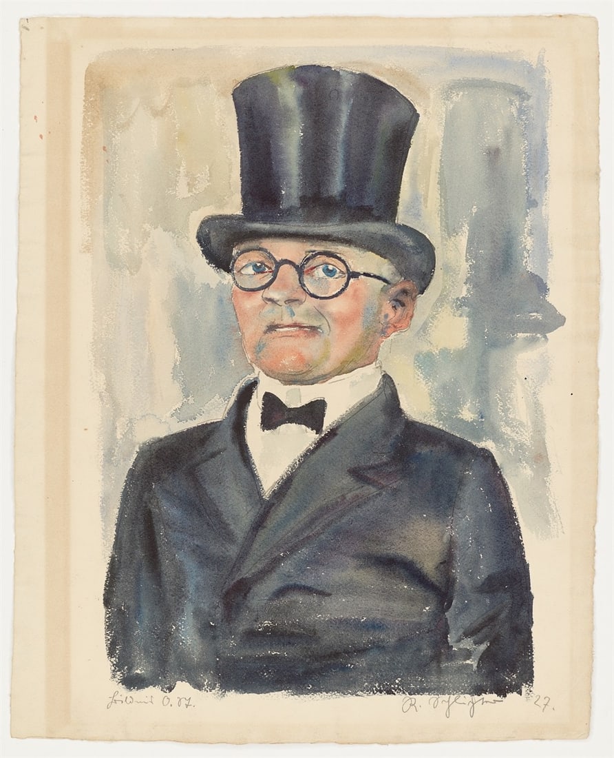 Rudolf Schlichter. ”Bildnis O. St.”. 1927 - 2