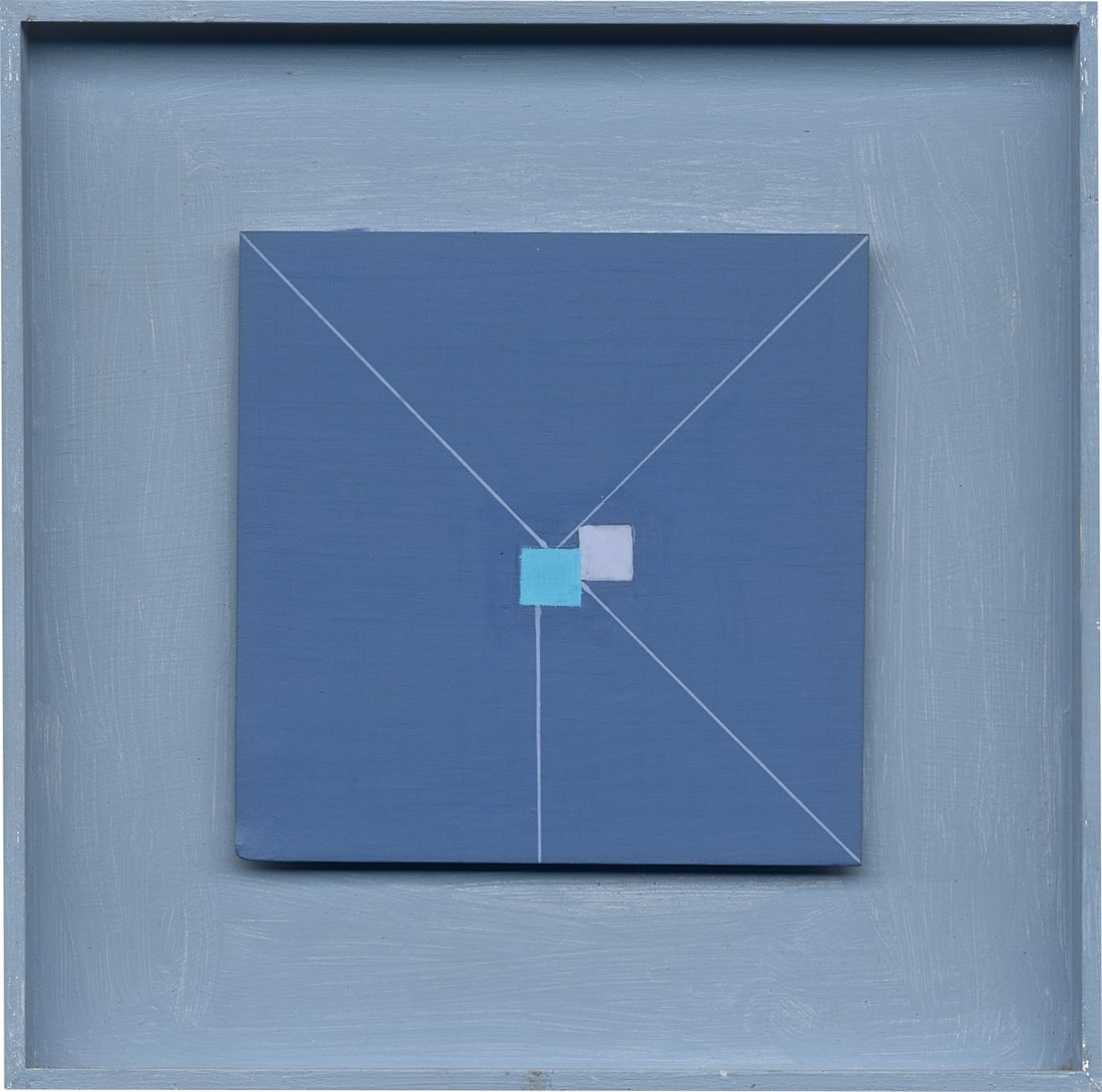 Henryk Stażewski. Untitled. 1980: Henryk Stażewski (1894 – Warsaw – 1988). Untitled. 1980 Acrylic on metal, in artist's frame. 20 × 20 cm (34,8 × 34,8 cm)