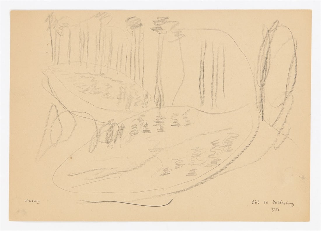 Gerhard Altenbourg. ”Tal bei Waldenburg”. 1981 - 2