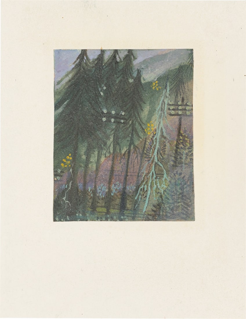 Gottfried Brockmann. ”Telegrafenmasten im Wald”, from the series ”Eifelwanderung&# - 2