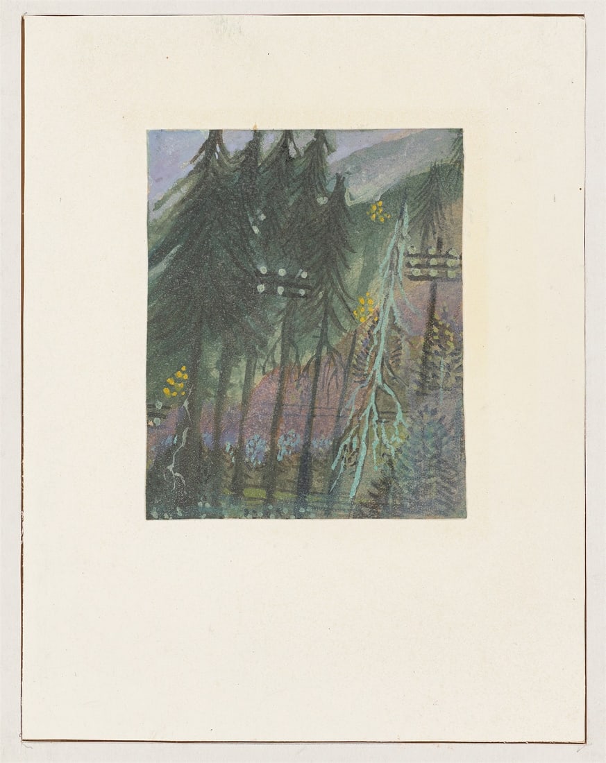 Gottfried Brockmann. ”Telegrafenmasten im Wald”, from the series ”Eifelwanderung&# - 3