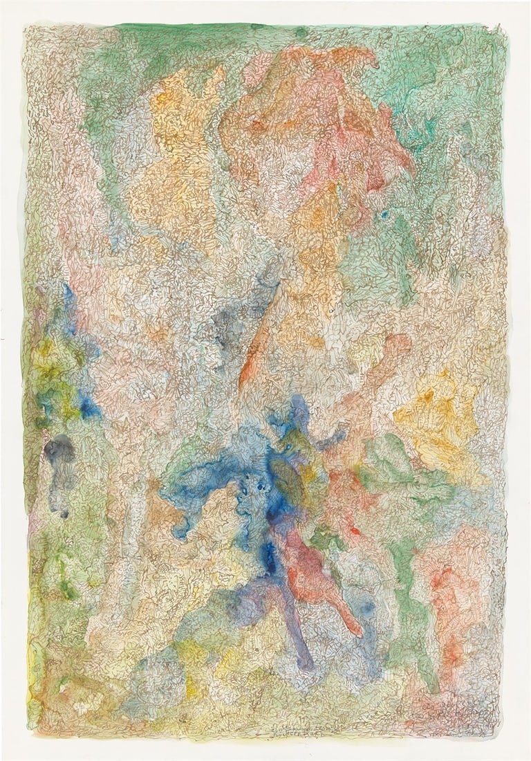 Bernard Schultze. ”ein Gespenst, das nicht kichern kann”. 1994: Bernard Schultze (Schneidemühl 1915 – 2005 Cologne). ”ein Gespenst, das nicht kichern kann”. 1994 Watercolour and India ink on Schoellershammer cardboard.