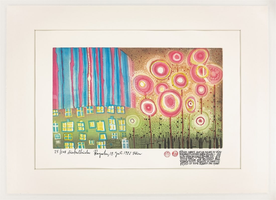 Friedensreich Hundertwasser. ”The Trees Are the Flowers of the Good”. 1982 - 2