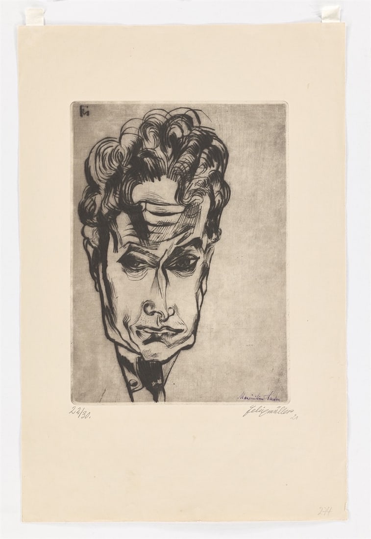 Conrad Felixmüller. ”Bildnis Maximilian Harden”. 1921 - 2