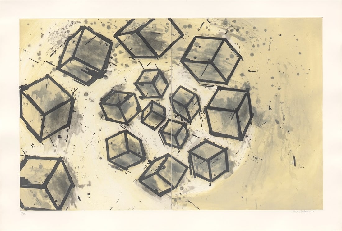 Mel Bochner. ”Untitled III”. 1989: Mel Bochner (Pittsburgh, Pennsylvania 1940 – 2025 New York). ”Untitled III”. 1989 Colour etching and aquatint on wove paper. 68,5 × 106 cm