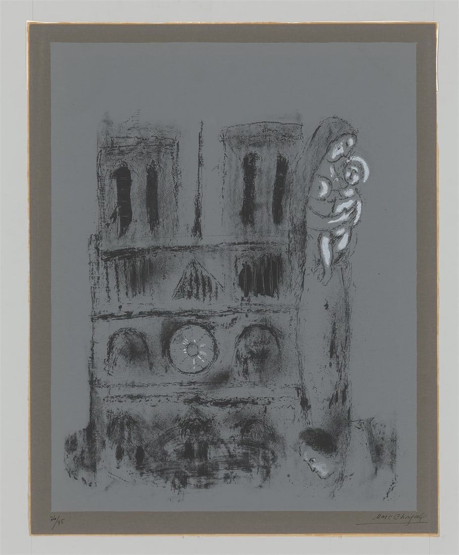Marc Chagall. ”Notre-Dame en gris”. 1955 - 2