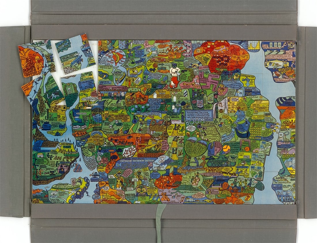 Öyvind Fahlström. ”Section of World Map - A Puzzle”. 1973 - 2