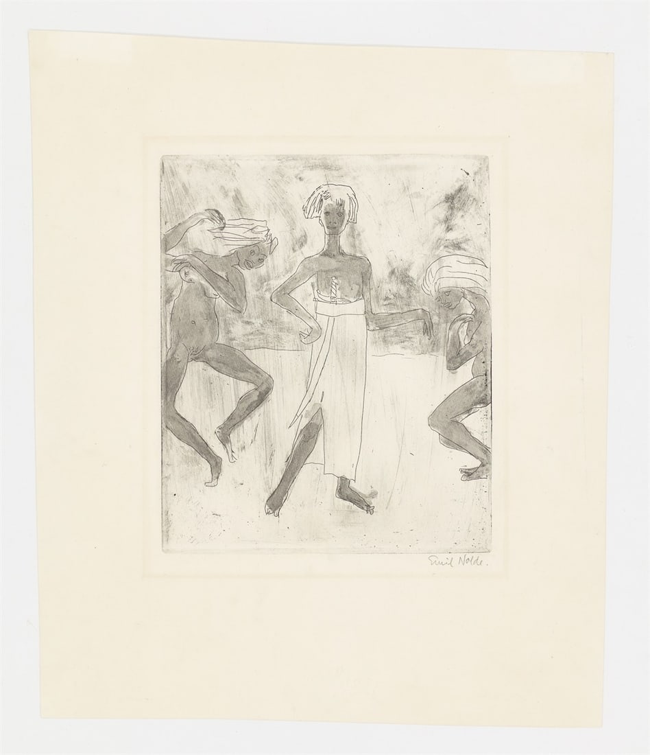 Emil Nolde. ”Junger Fürst und Tänzerinnen”. 1918 - 2