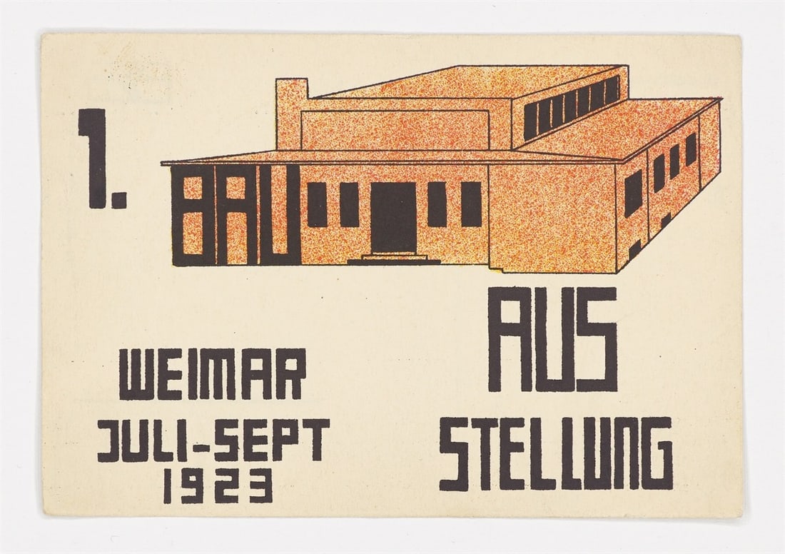 Paul Häberer. Hausmodell (Karte zur Bauhaus Ausstellung Weimar 1923). 1923 - 2