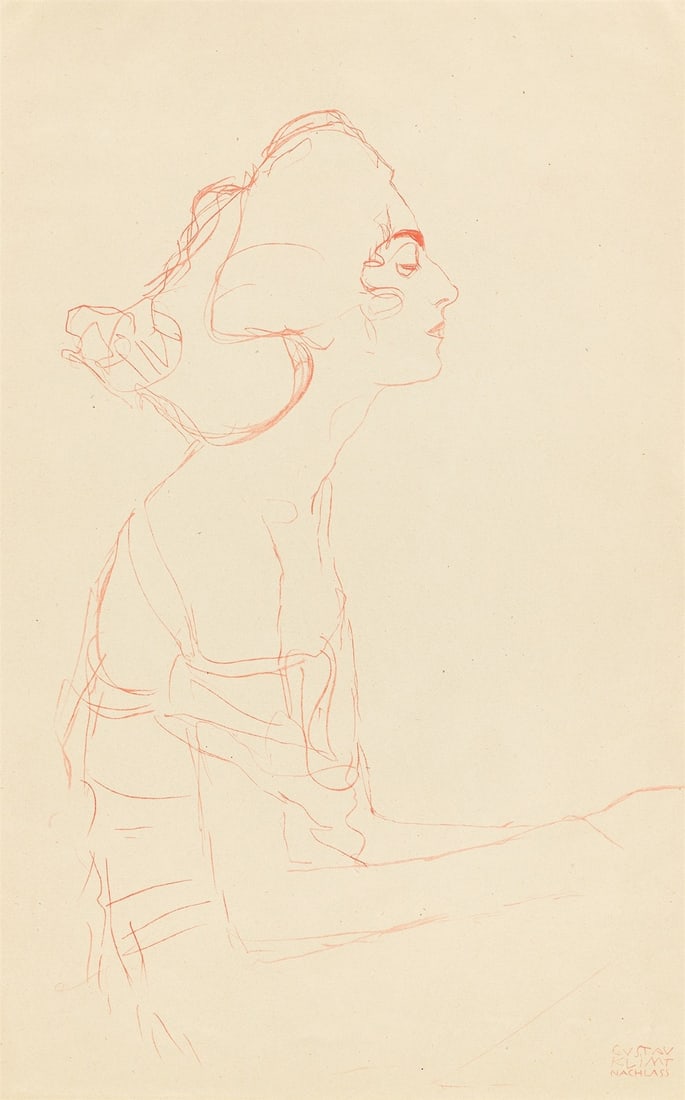 Gustav Klimt. ”25 Handzeichnungen”. 1919 - 4