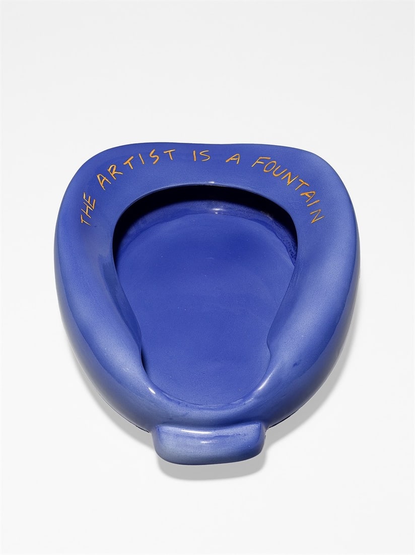 John Baldessari. ”Repository (Blue/Orange)”. 2002: John Baldessari (National City, California 1931 – 2020 Venice, California). ”Repository (Blue/Orange)”. 2002 Glazed and printed ceramic.