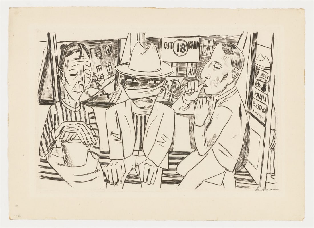 Max Beckmann. ”In der Trambahn”. 1922 - 2