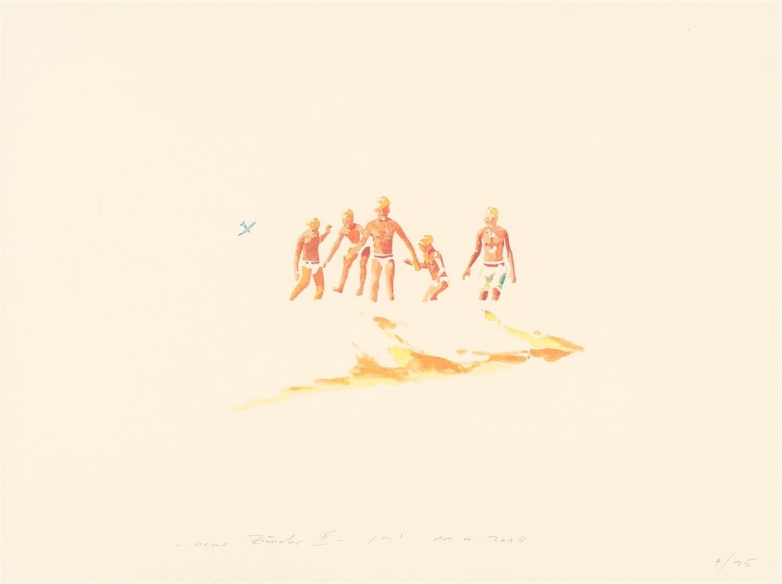 Norbert Bisky. ”neue Zünder II”. 2004: Norbert Bisky (Leipzig 1970 – lives in Berlin). ”neue Zünder II”. 2004 Colour offset on wove paper. 59,9 × 79,9 cm (23 ⅝ × 31 