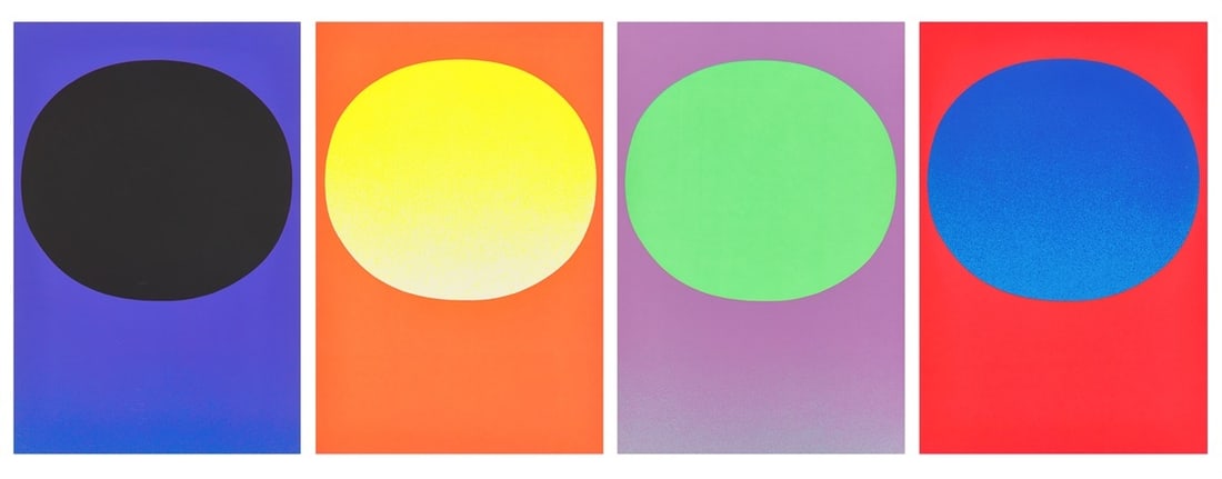 Rupprecht Geiger. ”Geiger – Modulation”. 1969: Rupprecht Geiger (1908 – Munich – 2009). ”Geiger – Modulation”. 1969 Original half linen-covered portfolio with 10 colour silkscreens on light cardboard, and title page.