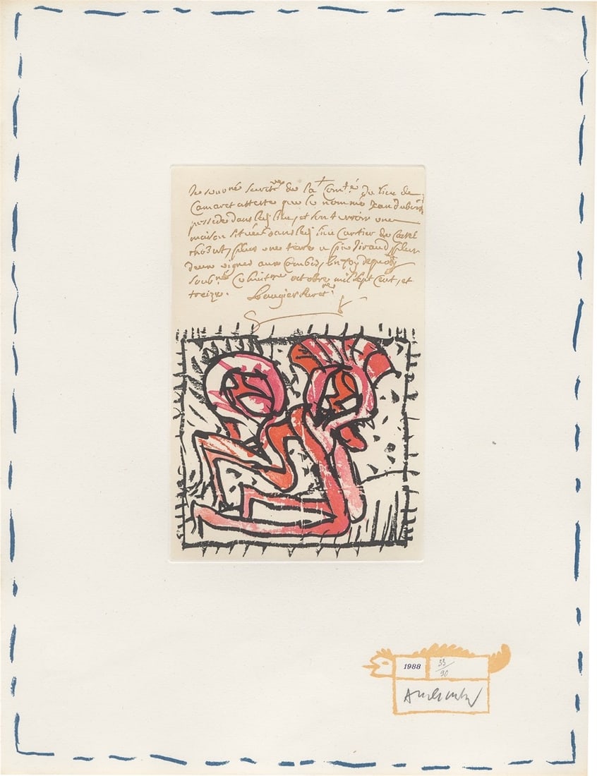 Pierre Alechinsky. ”Eugène lonesco – Chaque Matin”. 1988 - 6
