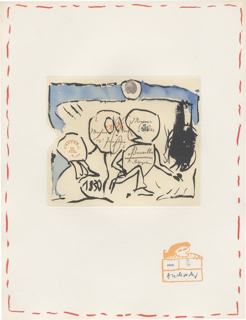 Pierre Alechinsky. ”Eugène lonesco – Chaque Matin”. 1988 - 8