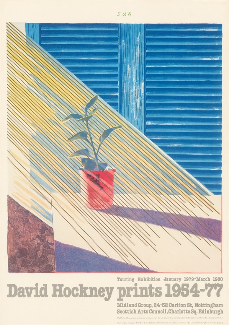 David Hockney. David Hockney exhibition posters from 1969, 1980 and 1981. 1969 to 1981 - 6