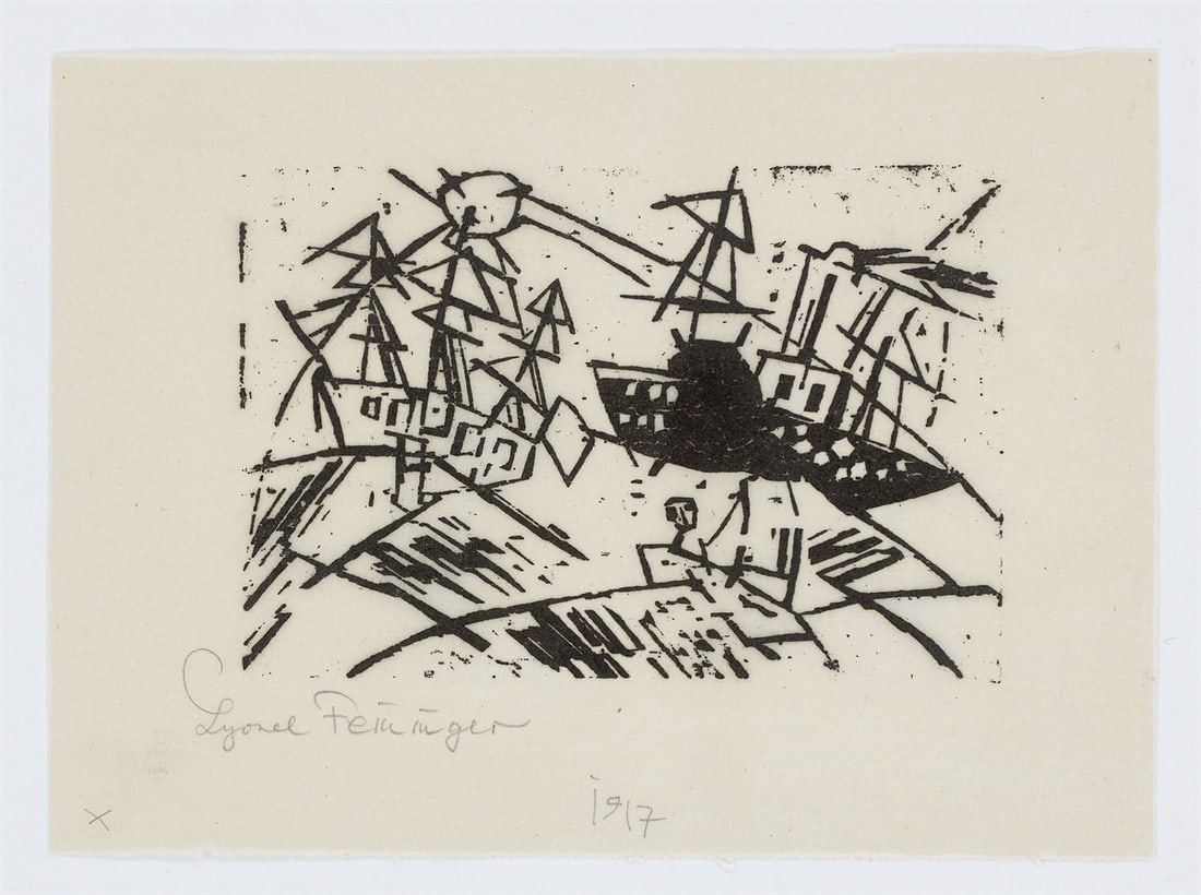 Lyonel Feininger. ”Schiffe in schwerer See”. 1919 - 2