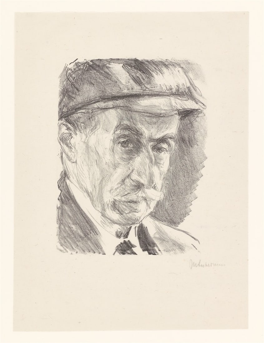 Max Liebermann. ”Selbstbildnis mit Mütze”. 1927 - 2