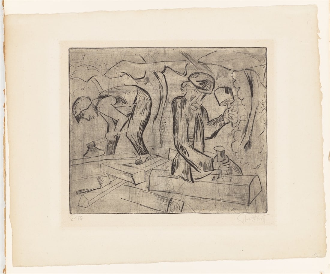 Karl Schmidt-Rottluff. ”Zimmerleute”. 1924 - 2