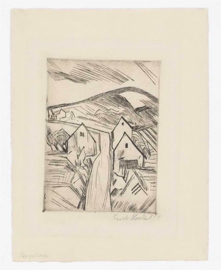 Erich Heckel. ”Straße am Niederrhein (Bergstrasse)”. 1914 - 2