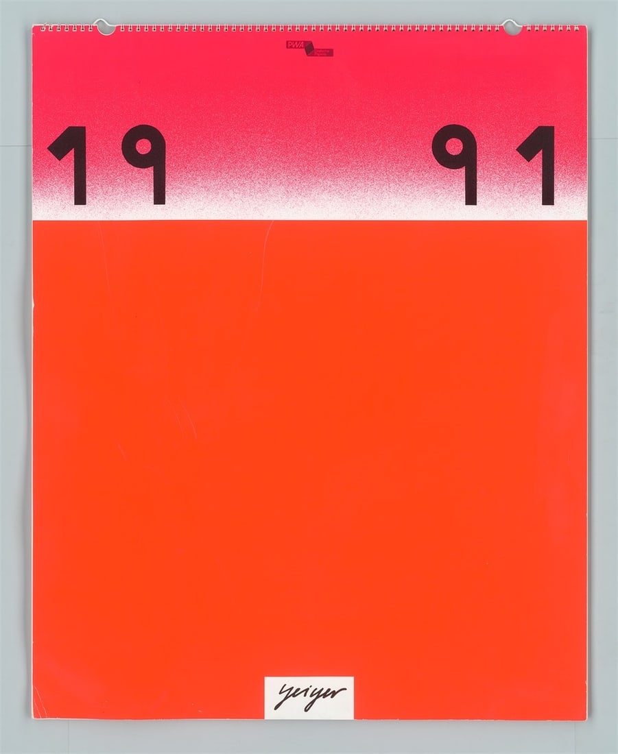 Rupprecht Geiger. ”Kalender 1991”. 1990 - 2