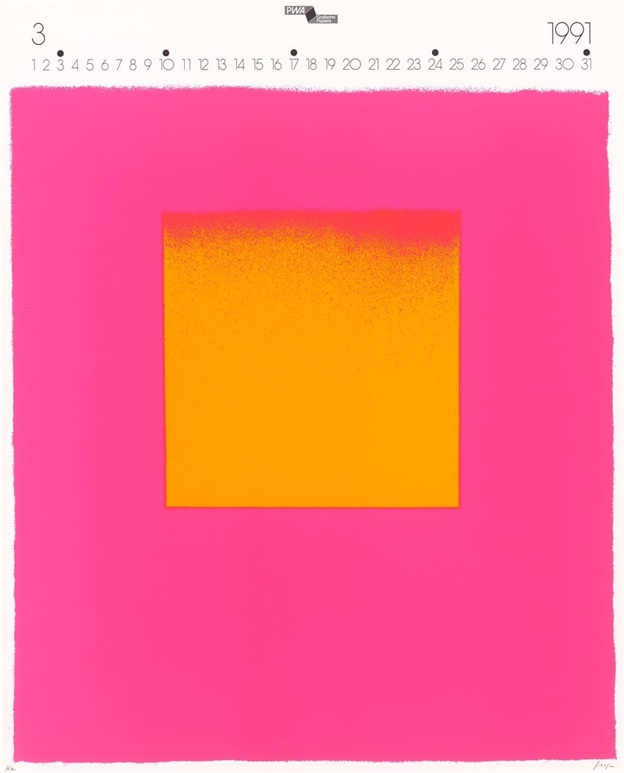 Rupprecht Geiger. ”Kalender 1991”. 1990 - 3