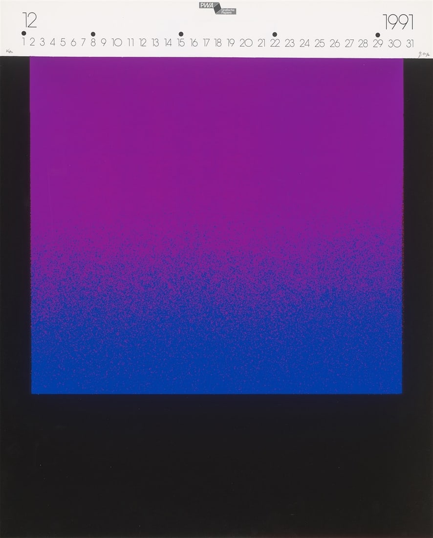 Rupprecht Geiger. ”Kalender 1991”. 1990 - 7