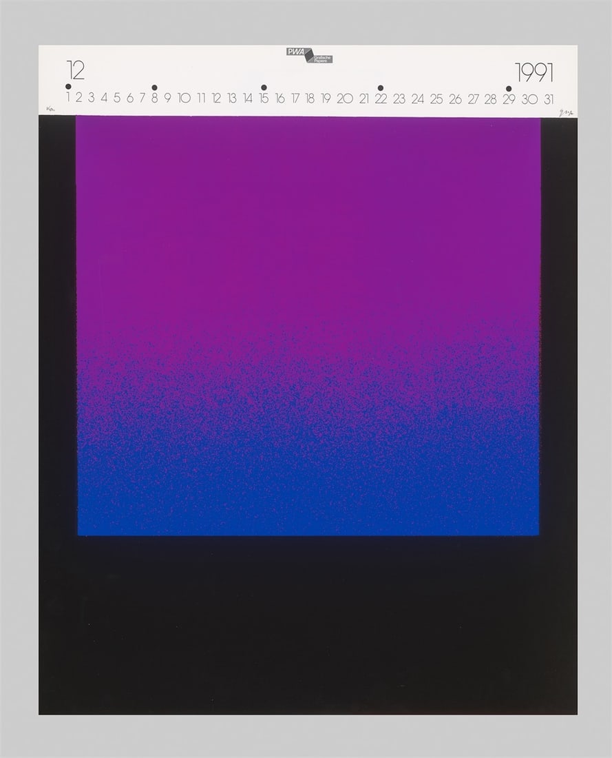 Rupprecht Geiger. ”Kalender 1991”. 1990 - 8